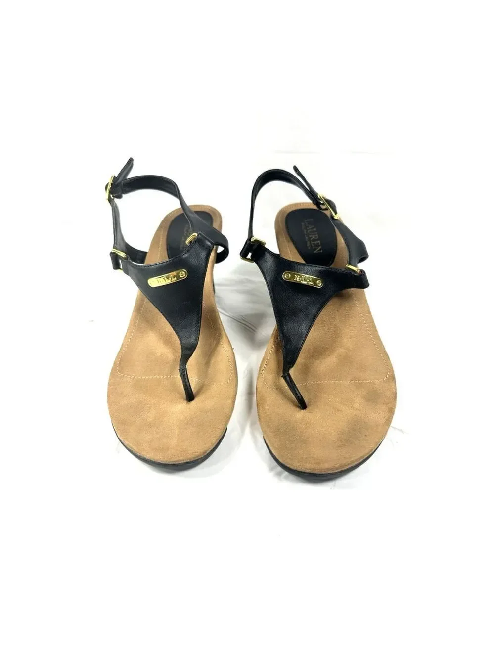 Ralph Lauren RLL Nikki Platform Wedge Sandal Size 9B black